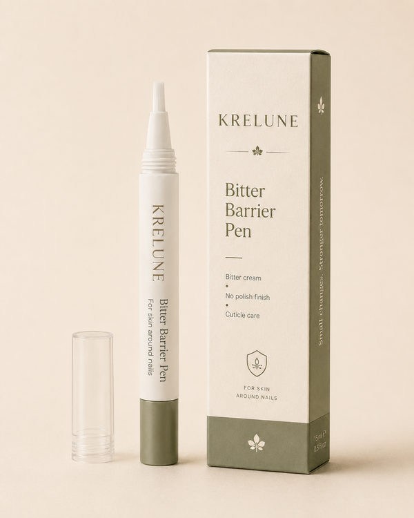 Bitter Barrier Pen beside its carton