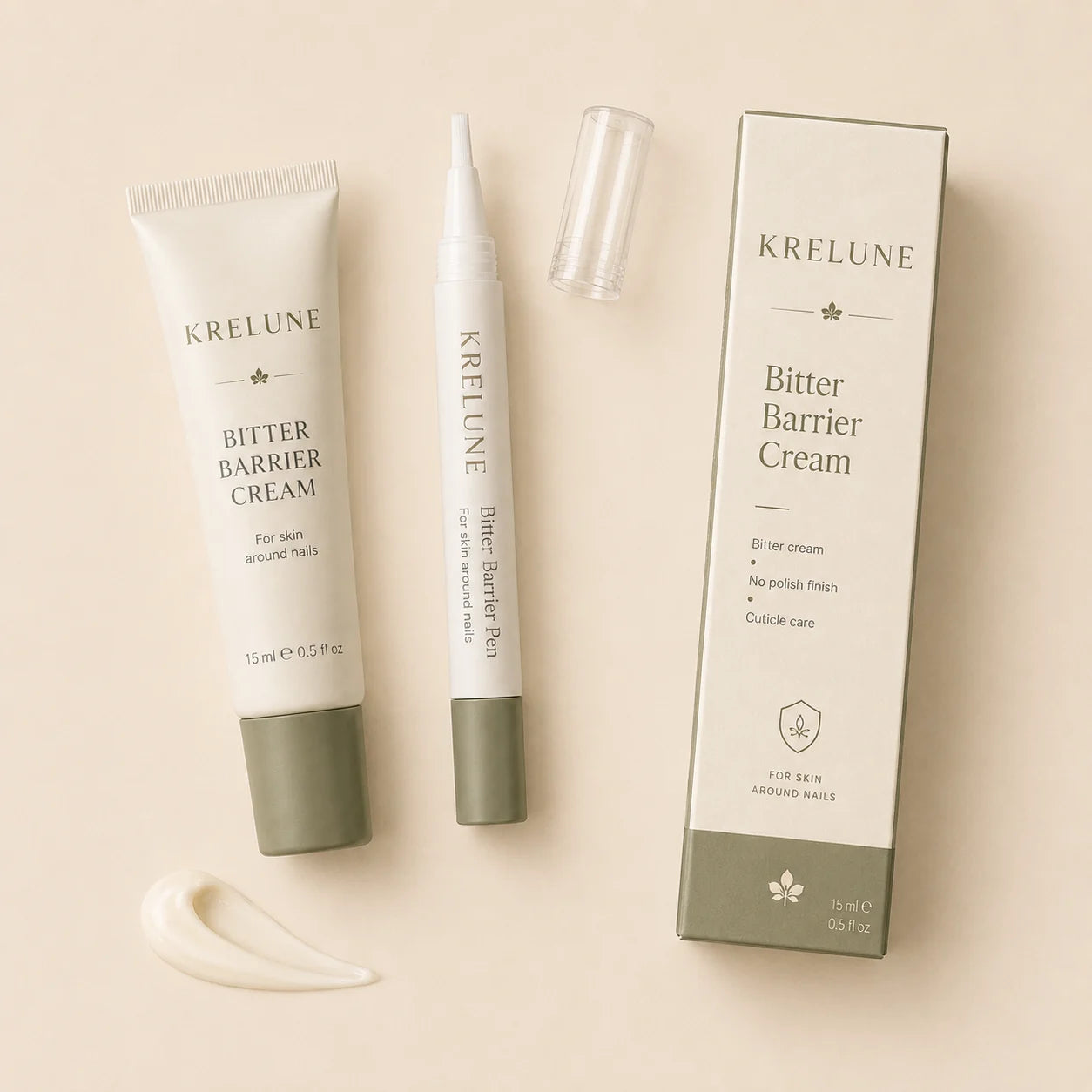 Krelune products, flatlay