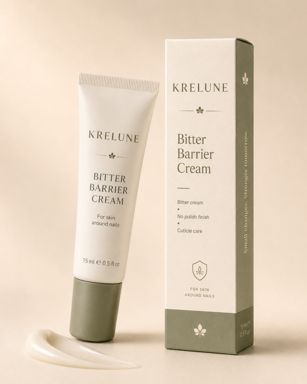 Bitter Barrier Cream tube beside its carton