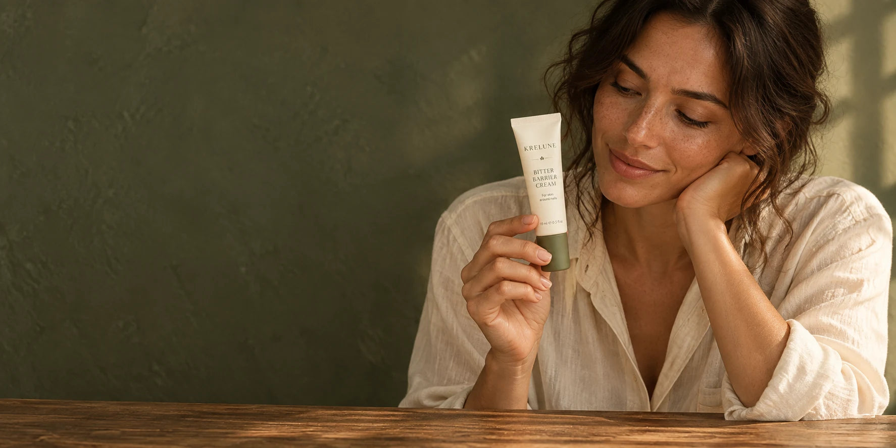 A quiet moment with Krelune Bitter Barrier Cream